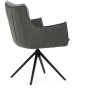 Jídelní židle, šedá, manšestrová látka, DCH-D1345 GREY2