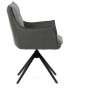 Jídelní židle, šedá, manšestrová látka, DCH-D1345 GREY2