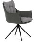 Jídelní židle, šedá, manšestrová látka, DCH-D1345 GREY2