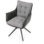 Jídelní židle, šedá, manšestrová látka, DCH-D1345 GREY2