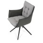 Jídelní židle, šedá, manšestrová látka, DCH-D1345 GREY2