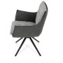 Jídelní židle, šedá, manšestrová látka, DCH-D1345 GREY2