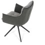 Jídelní židle, šedá, manšestrová látka, DCH-D1345 GREY2