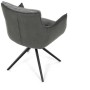 Jídelní židle, šedá, manšestrová látka, DCH-D1345 GREY2