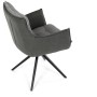 Jídelní židle, šedá, manšestrová látka, DCH-D1345 GREY2