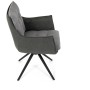 Jídelní židle, šedá, manšestrová látka, DCH-D1345 GREY2