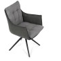Jídelní židle, šedá, manšestrová látka, DCH-D1345 GREY2