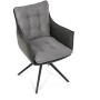 Jídelní židle, šedá, manšestrová látka, DCH-D1345 GREY2