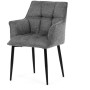 Jídelní židle, šedá, látka, DCH-J2139 GREY2