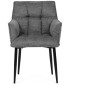 Jídelní židle, šedá, látka, DCH-J2139 GREY2