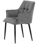 Jídelní židle, šedá, látka, DCH-J2139 GREY2