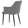 Jídelní židle, šedá, látka, DCH-J2139 GREY2