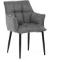 Jídelní židle, šedá, látka, DCH-J2139 GREY2