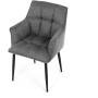 Jídelní židle, šedá, látka, DCH-J2139 GREY2