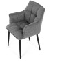 Jídelní židle, šedá, látka, DCH-J2139 GREY2