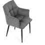 Jídelní židle, šedá, látka, DCH-J2139 GREY2