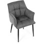 Jídelní židle, šedá, látka, DCH-J2139 GREY2