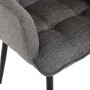 Jídelní židle, šedá, látka, DCH-J2139 GREY2