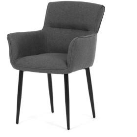 Jídelní židle, šedá, látka, DCH-J2159 GREY2