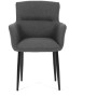 Jídelní židle, šedá, látka, DCH-J2159 GREY2