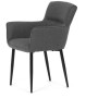 Jídelní židle, šedá, látka, DCH-J2159 GREY2