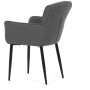 Jídelní židle, šedá, látka, DCH-J2159 GREY2