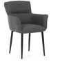 Jídelní židle, šedá, látka, DCH-J2159 GREY2