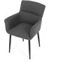 Jídelní židle, šedá, látka, DCH-J2159 GREY2
