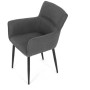 Jídelní židle, šedá, látka, DCH-J2159 GREY2