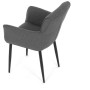 Jídelní židle, šedá, látka, DCH-J2159 GREY2