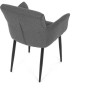 Jídelní židle, šedá, látka, DCH-J2159 GREY2