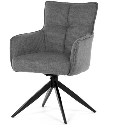 Jídelní židle, šedá, látka, DCH-P3170 GREY2