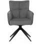 Jídelní židle, šedá, látka, DCH-P3170 GREY2