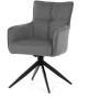 Jídelní židle, šedá, látka, DCH-P3170 GREY2