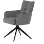 Jídelní židle, šedá, látka, DCH-P3170 GREY2