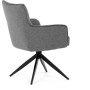 Jídelní židle, šedá, látka, DCH-P3170 GREY2