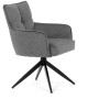 Jídelní židle, šedá, látka, DCH-P3170 GREY2