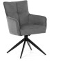 Jídelní židle, šedá, látka, DCH-P3170 GREY2
