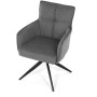 Jídelní židle, šedá, látka, DCH-P3170 GREY2