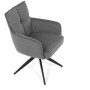 Jídelní židle, šedá, látka, DCH-P3170 GREY2