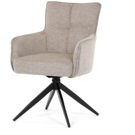 Jídelní židle, béžová, látka, DCH-P3170 LAN2