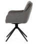 Jídelní židle, šedá, látka, DCH-P3174 GREY2