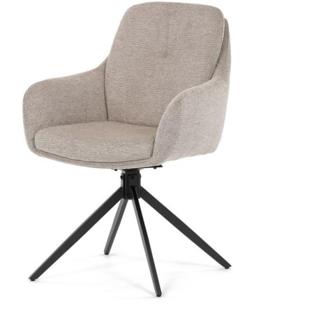 Jídelní židle, béžová, látka, DCH-P3174 LAN2