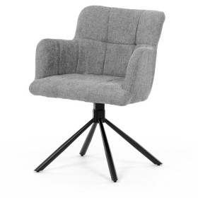 Jídelní židle, šedá, látka, DCH-T1122 GREY2