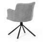Jídelní židle, šedá, látka, DCH-T1122 GREY2