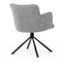Jídelní židle, šedá, látka, DCH-T1122 GREY2