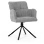 Jídelní židle, šedá, látka, DCH-T1122 GREY2