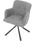 Jídelní židle, šedá, látka, DCH-T1122 GREY2