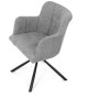 Jídelní židle, šedá, látka, DCH-T1122 GREY2