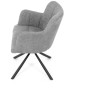 Jídelní židle, šedá, látka, DCH-T1122 GREY2